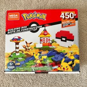 Mega Construx Pokemon Building Box 450 Pcs Pikachu Eevee Complete